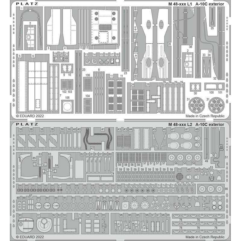 1/48 A-10C Thunderbolt II Etching Parts For Exterior