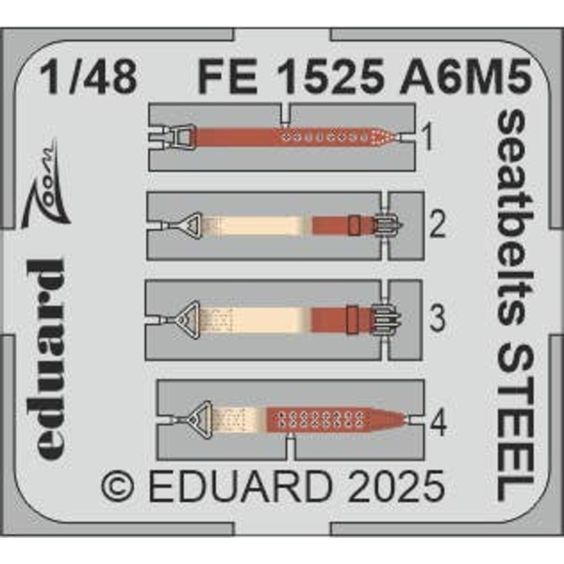 1/48 A6M5 seatbelts STEEL (Eduard)