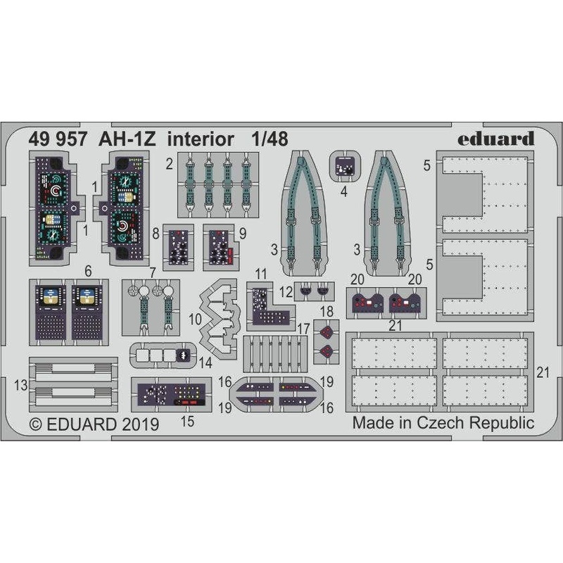 1/48 AH-1Z Interior Photo-Etched Parts (for Kitty Hawk Model)