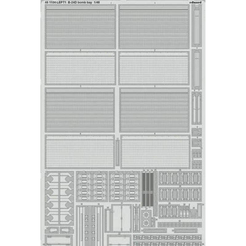 1/48 B-24D Bomb Bay Photo Etched Parts