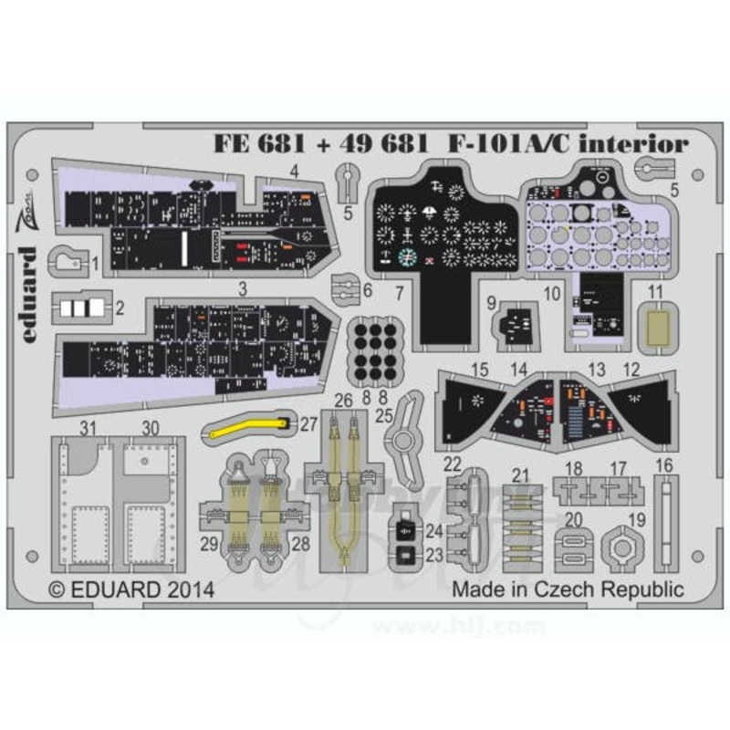 1/48 F-101A/C Voodoo Interior S.A (for Kitty Hawk)