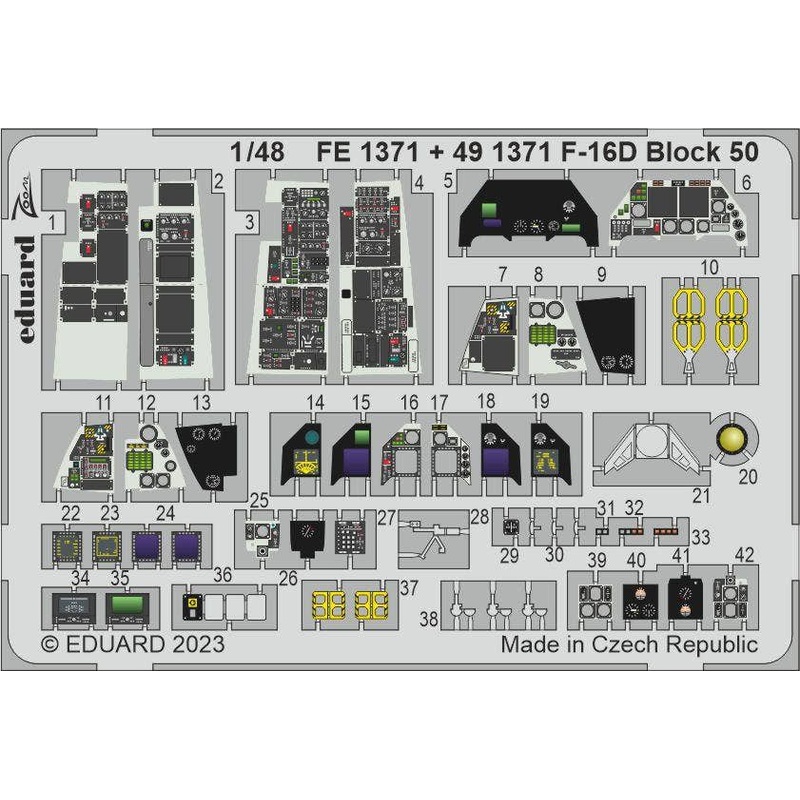 1/48 F-16D Block 50 Photo etched (for Kinetic)