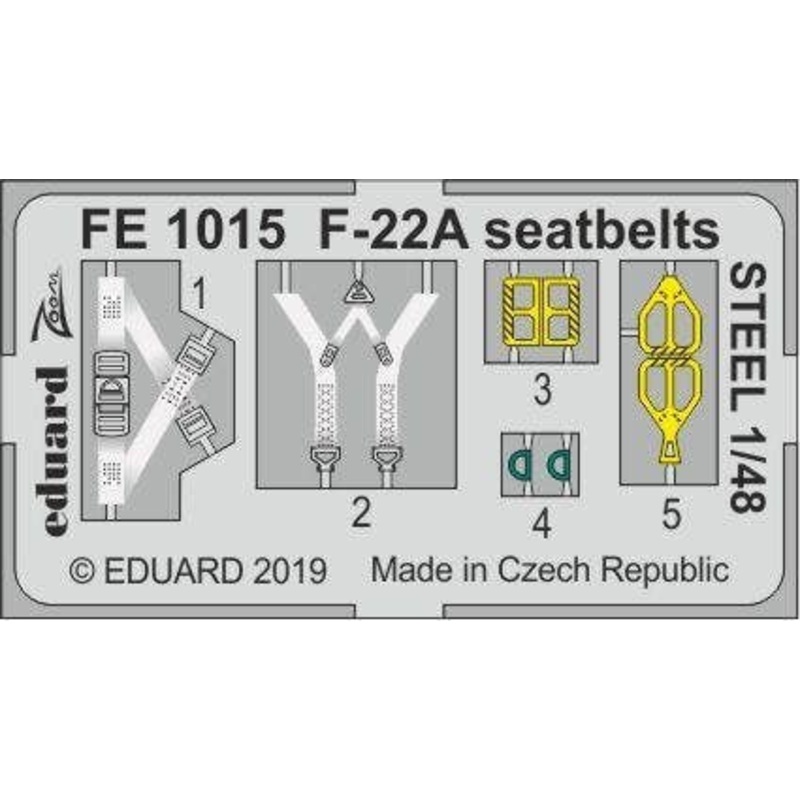 1/48 F-22A Seatbelts Steel (for Hasegawa)