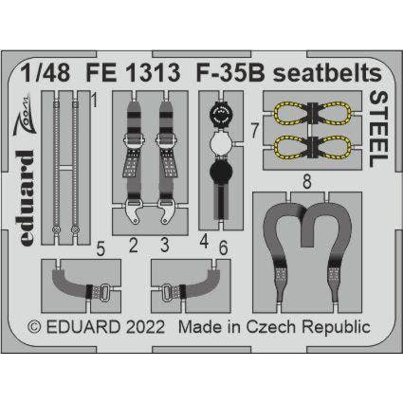 1/48 F-35B seatbelts STEEL (for ITALERI)