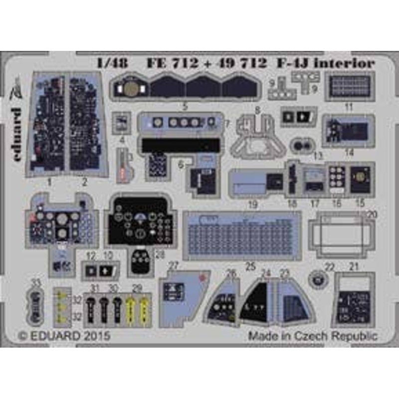 1/48 F-4J interior S.A. Photo Etched Set (for Academy)
