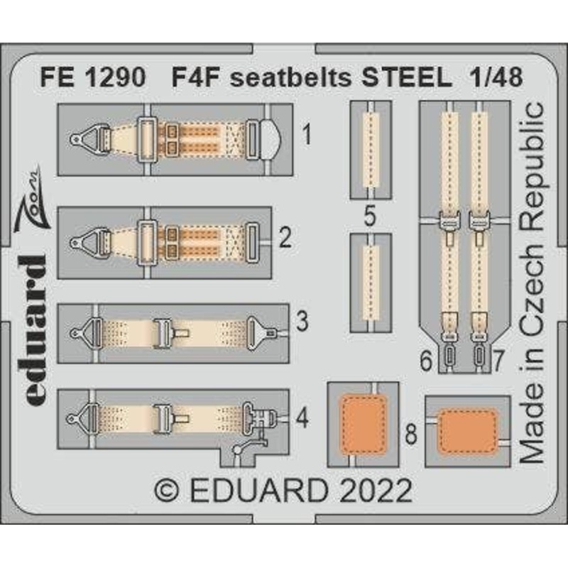 1/48 F4F seatbelts STEEL (for EDUARD)