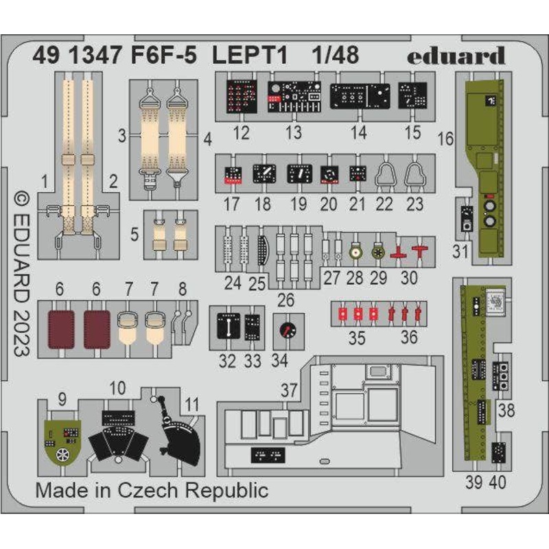 1/48 F6F-5 Photo Etched Parts