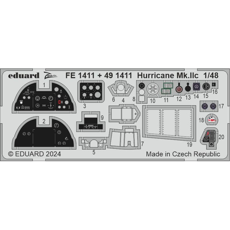 1/48 Hurricane Mk.IIc Photo etched (for HOBBY BOSS)