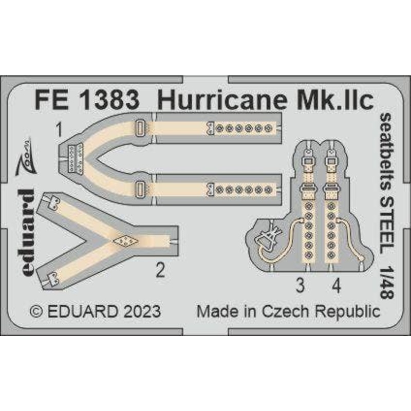 1/48 Hurricane Mk.IIc seatbelts STEEL Zoom set (for Arma Hobby)