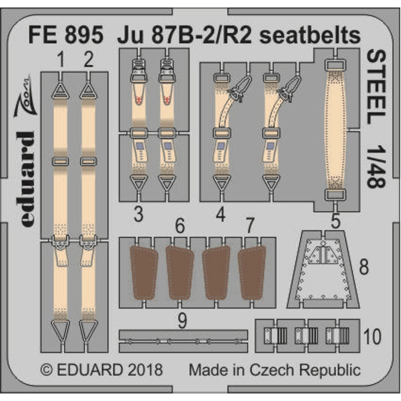 1/48 Ju 87B-2/R2 Seatbelts Steel (for Airfix)