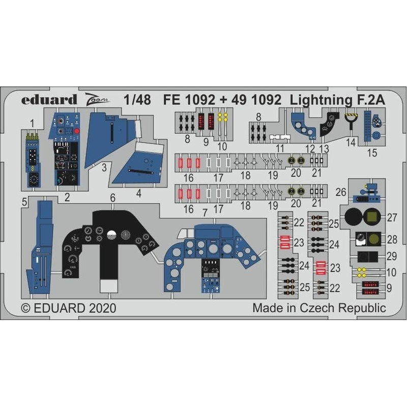 1/48 Lightning F.2A Zoom Photo-Etched Parts (for Airfix)