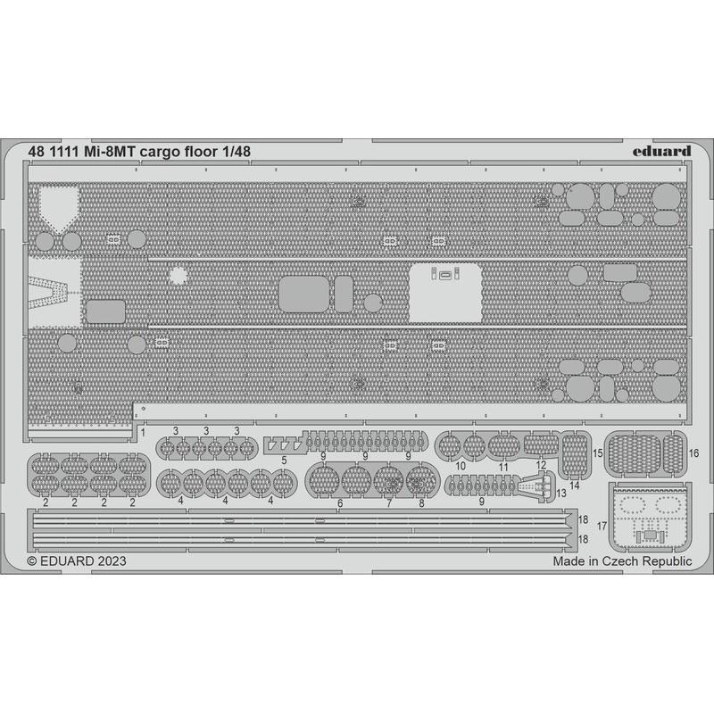 1/48 Mi-8MT Cargo Floor Photo-Etched Parts (for TRUMPETER)