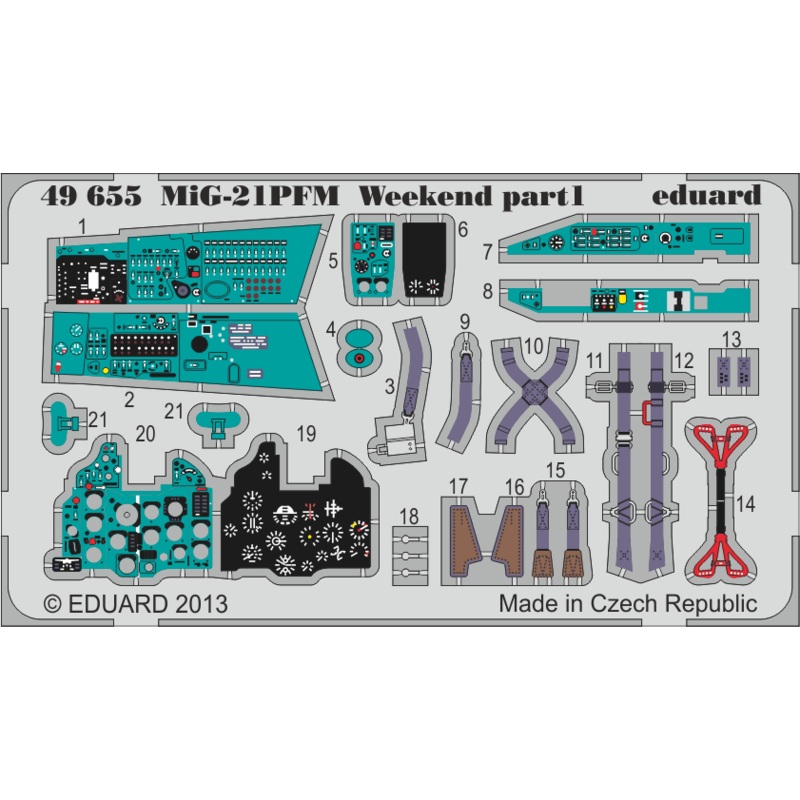 1/48 MiG-21PFM Parts Set (for Eduard)