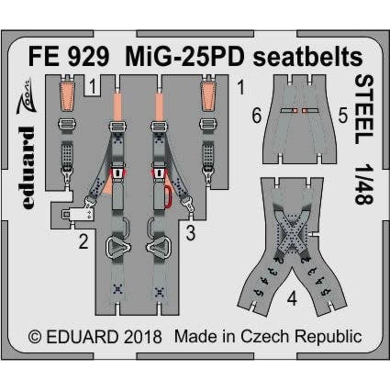 1/48 MiG-25PD Seatbelts Steel (for ICM)