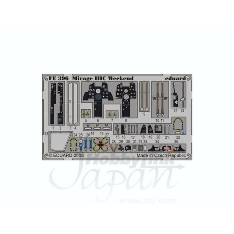 1/48 Mirage IIIc Weekend Edition Zoom Color PE (for Eduard)