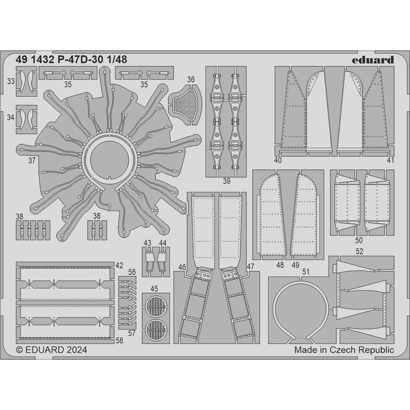 1/48 P-47D-30 Photo Etched (for Miniart)