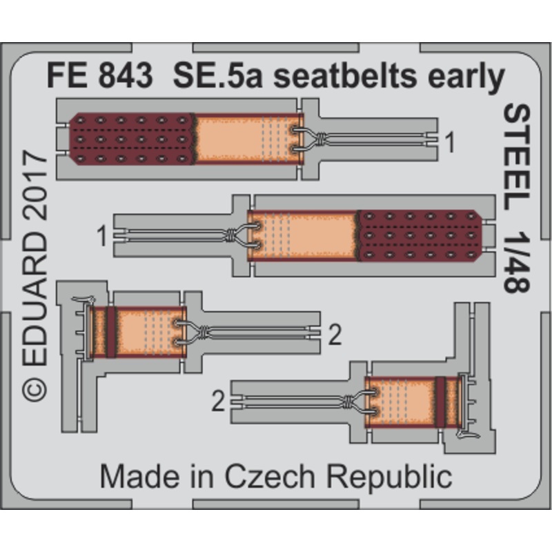 1/48 SE.5a Seatbelts Early Steel (for Eduard)