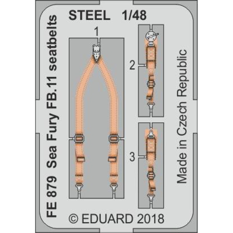 1/48 Sea Fury FB.11 Seatbelts Stainless Steel (for Airfix)