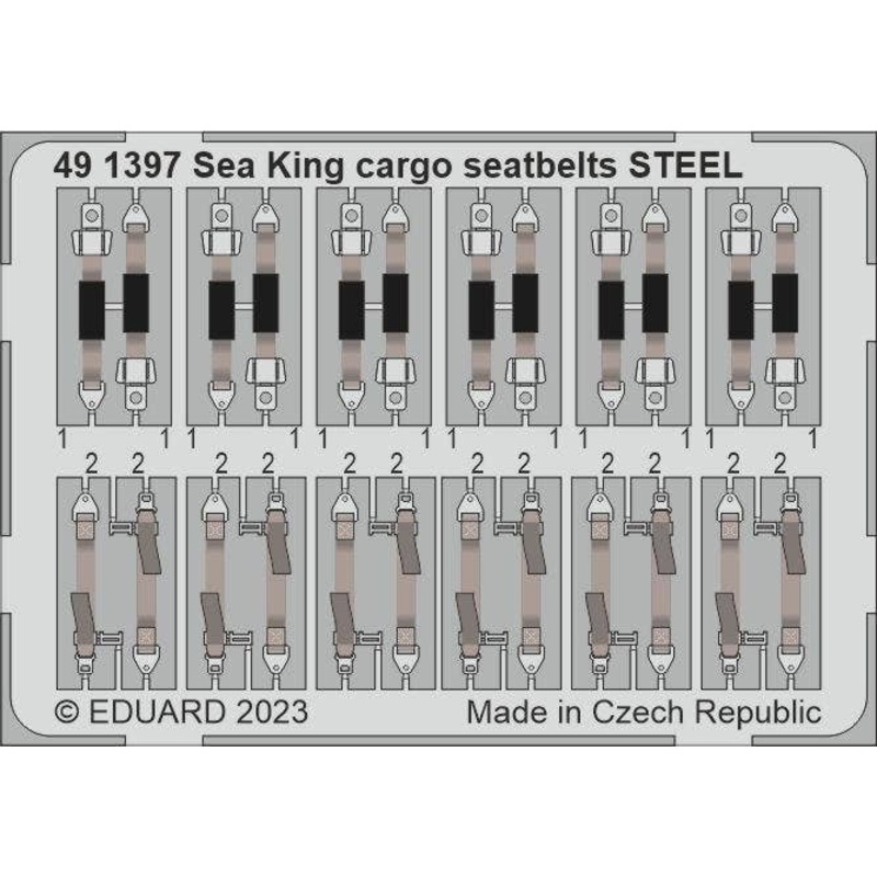 1/48 Sea King HU.5 cargo seatbelts STEEL (for AIRFIX)