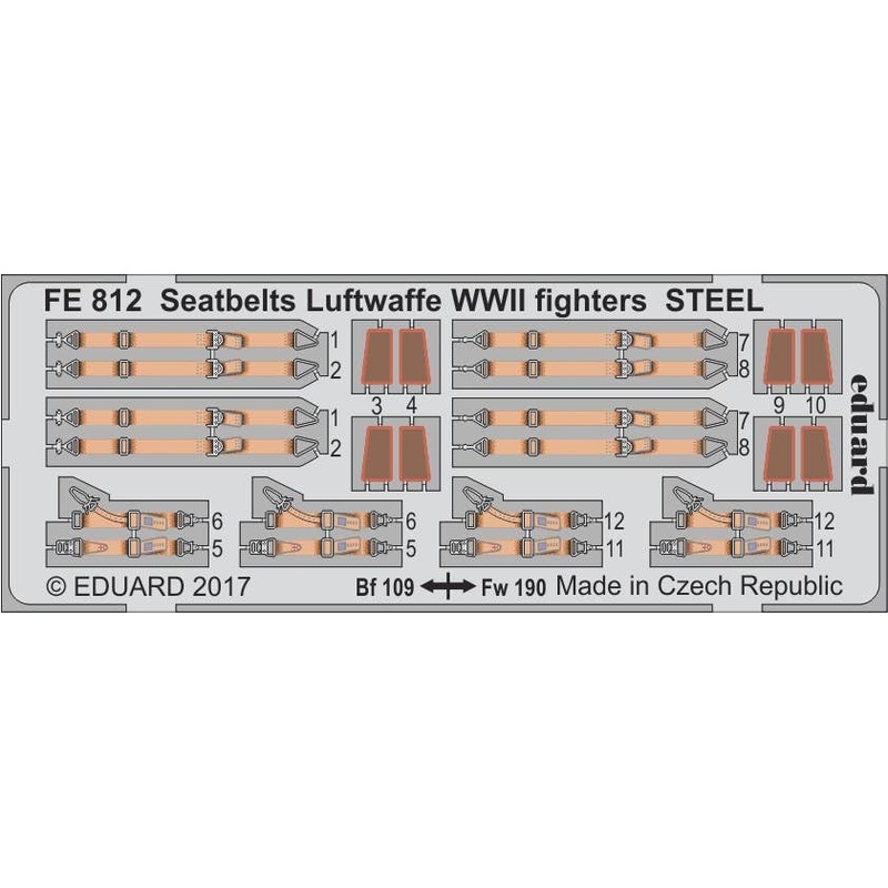 1/48 Seatbelts Luftwaffe WWII Fighters Steel