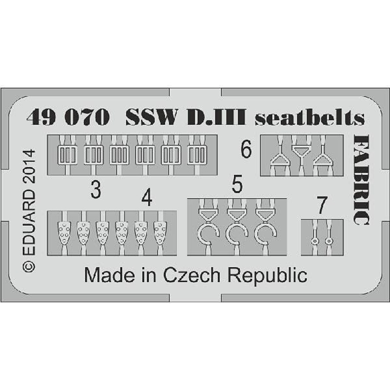 1/48 SSW D.III Seatbelts Fabric (for Eduard)