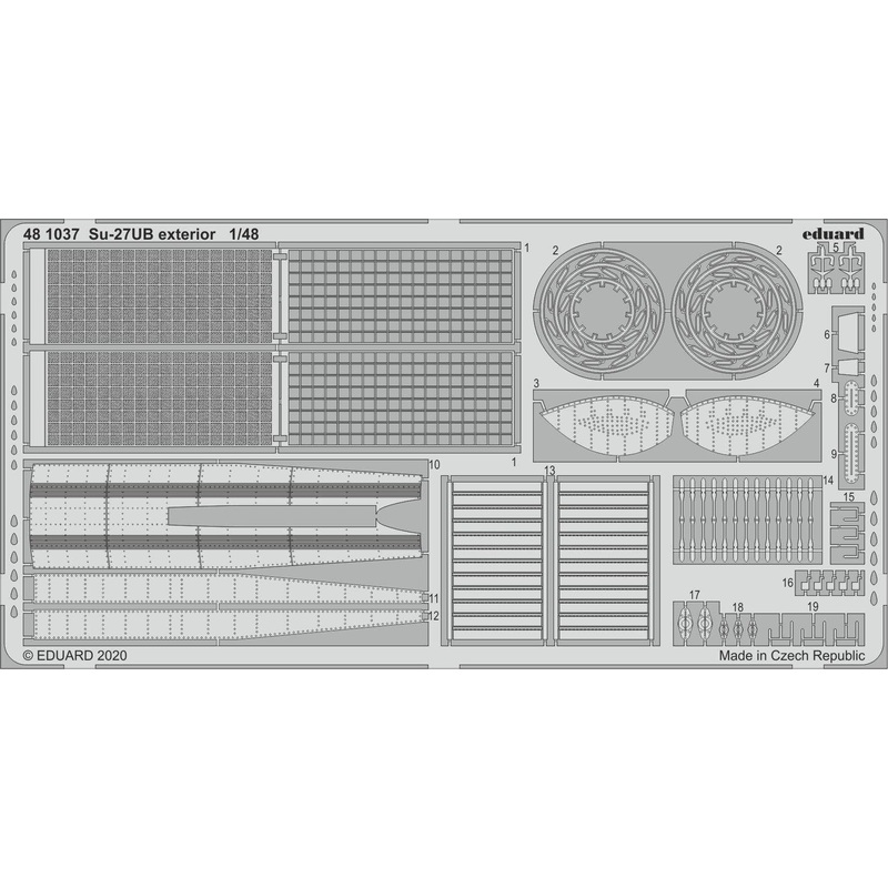 1/48 Su-27UB Exterior Etched Parts (for Kitty Hawk)