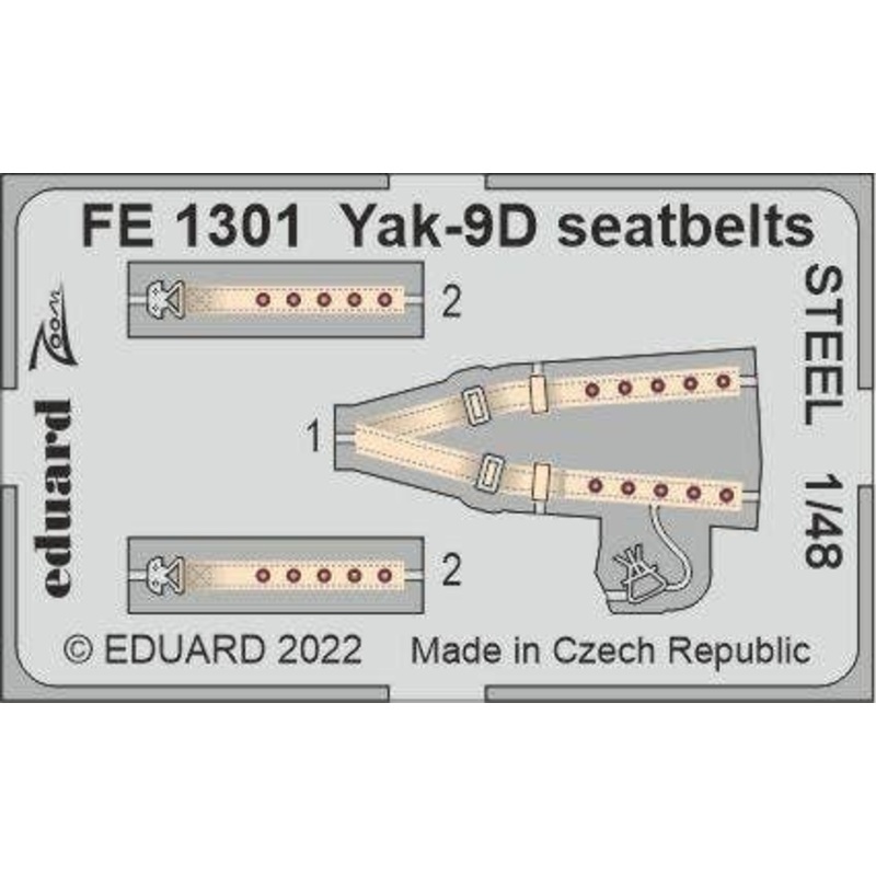 1/48 Yak-9D seatbelts STEEL