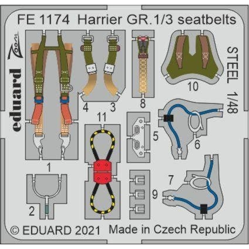 Harrier GR.1/3 Seatbelts STEEL (Made of Stainless Steel) (for Kinetic)