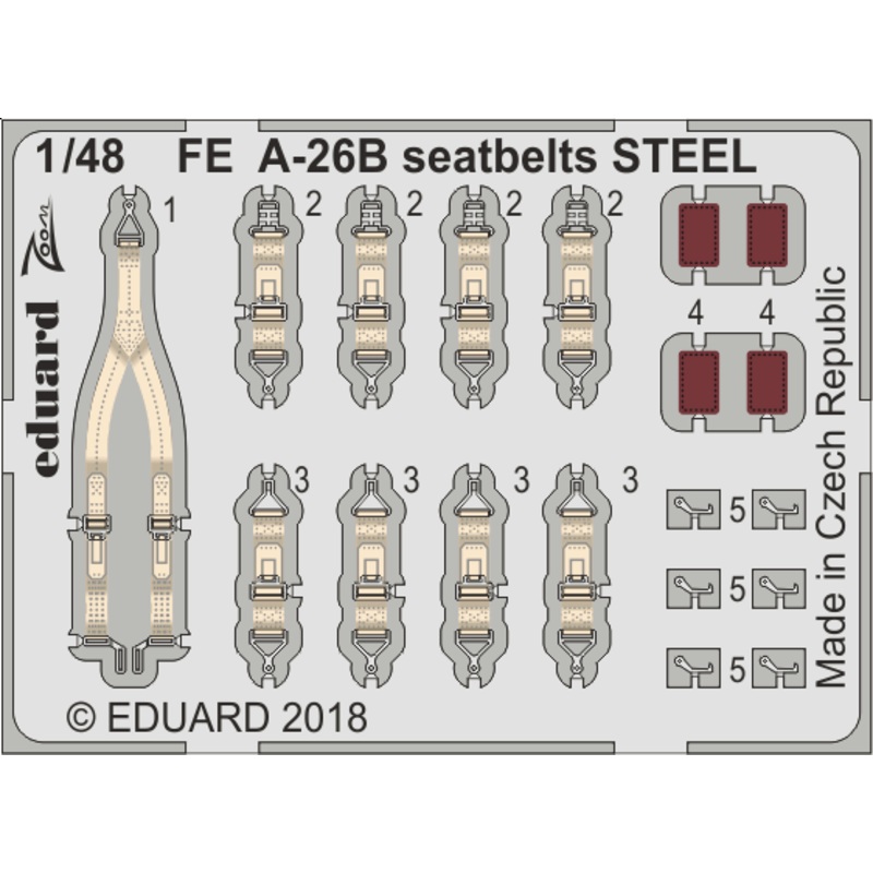 1/48 A-26B Seatbelts Steel (for Revell)