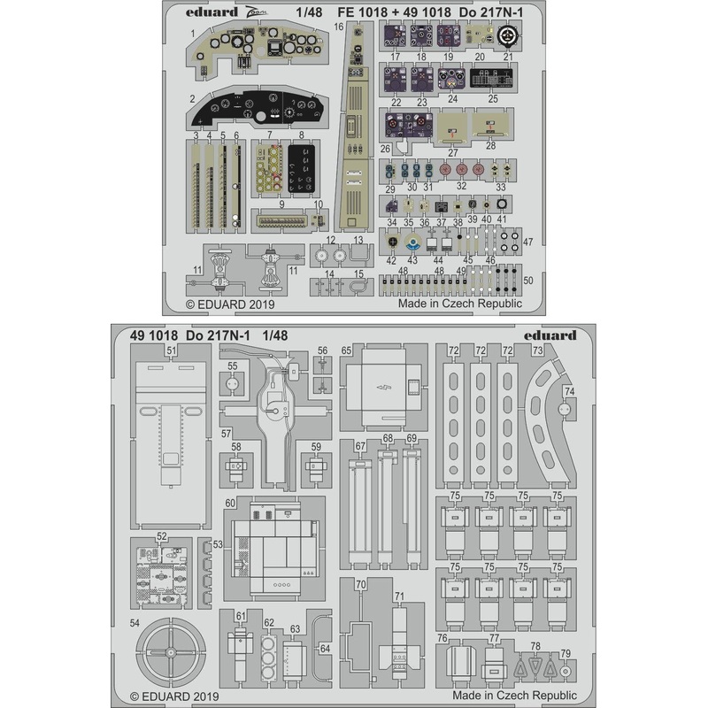 1/48 Do 217N-1 Photo-Etched Parts (for ICM)