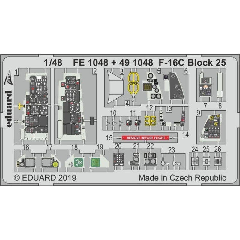 1/48 F-16C Block 25 Zoom Photo-Etched Parts (for Tamiya)
