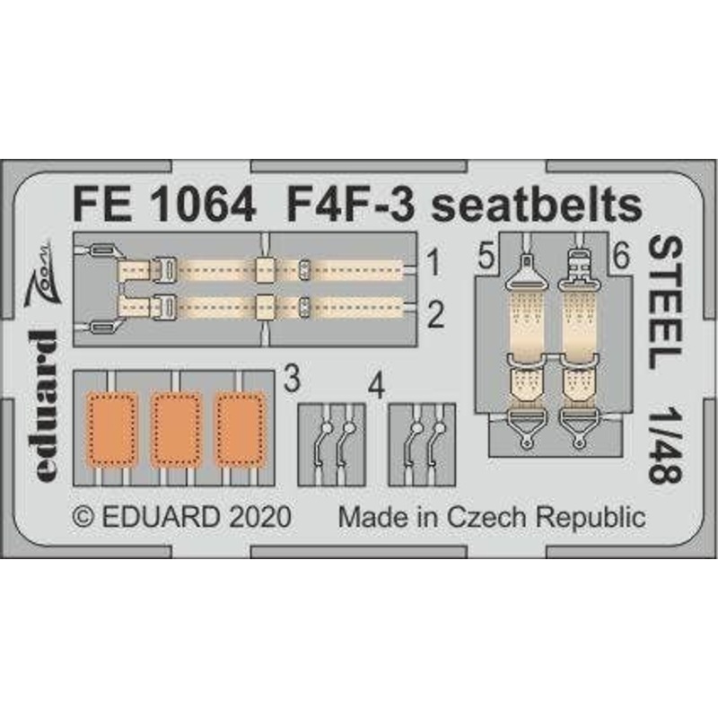 1/48 F4F-3 Seatbelts Steel (for Hobby Boss)