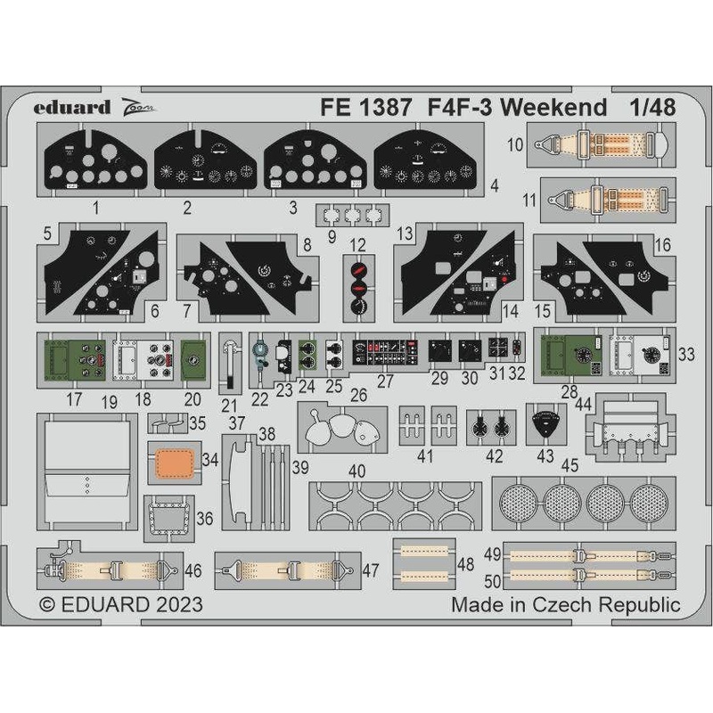 1/48 F4F-3 weekend zoom etching parts Zoom set (for EDUARD)
