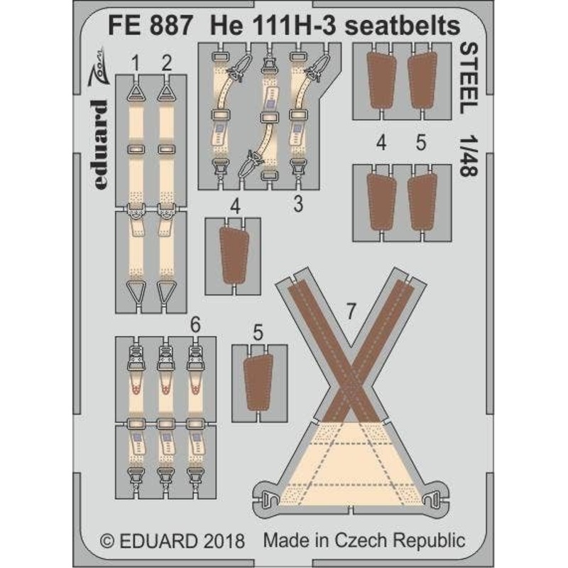 1/48 He 111H-3 Seatbelts Steel (for ICM)