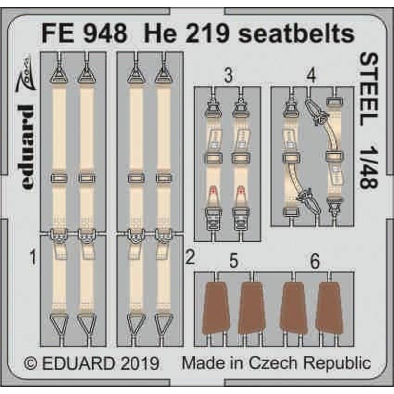 1/48 He 219 Seatbelts Steel (for Tamiya)