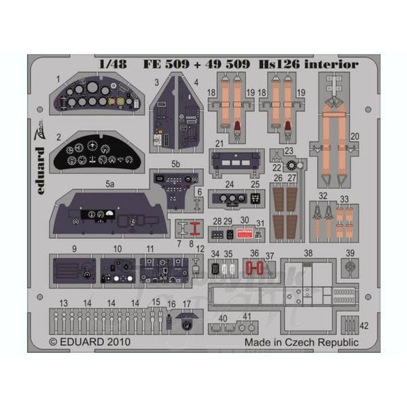 1/48 Hs 126 Interior Self-Adhesive (for ICM) Zoom