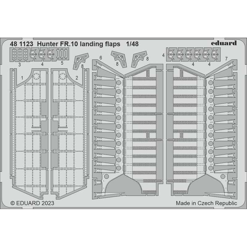1/48 Hunter FR.10 Landing Flaps Photo etched (for AIRFIX)