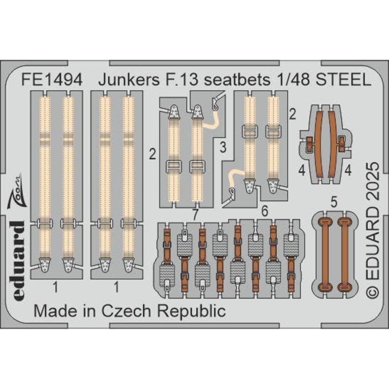 1/48 Junkers F.13 seatbelts STEEL