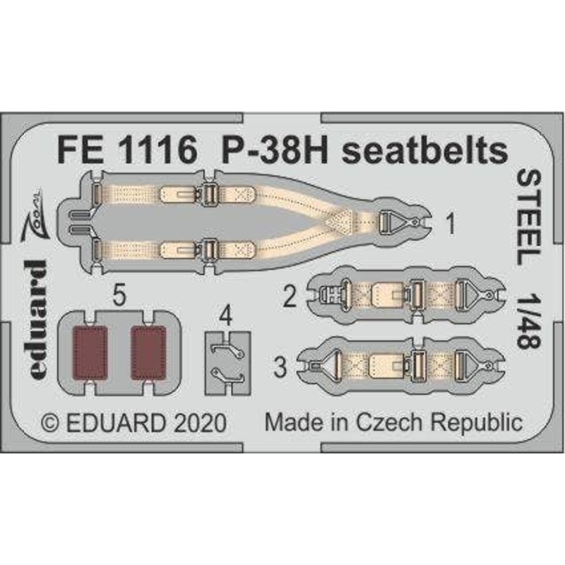 1/48 P-38H Seatbelts Steel (for Tamiya)