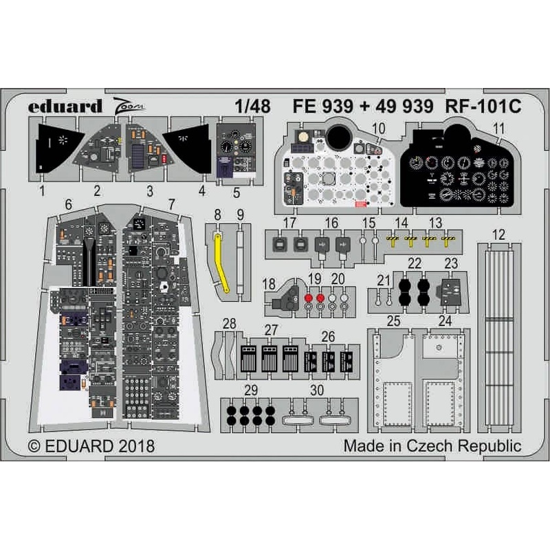 1/48 RF-101C Zoom Photo-Etched Parts (for Kitty Hawk)