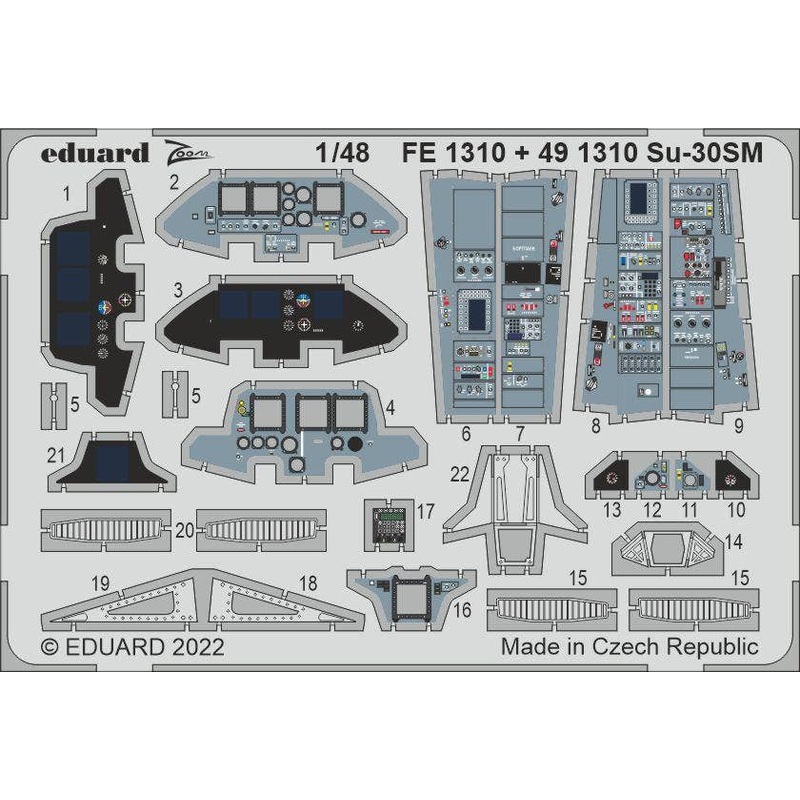 1/48 Su-30SM Photo etched set (for GREAT WALL HOBY)