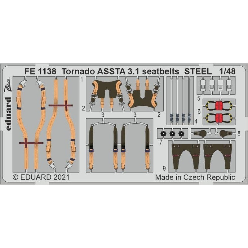 1/48 Tornado ASSTA 3.1 Seatbelts Steel (for Revell)