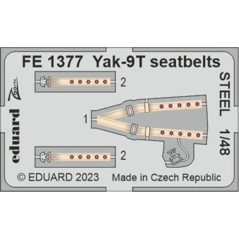 1/48 Yak-9T Seatbelts STEEL (for ZVEZDA)