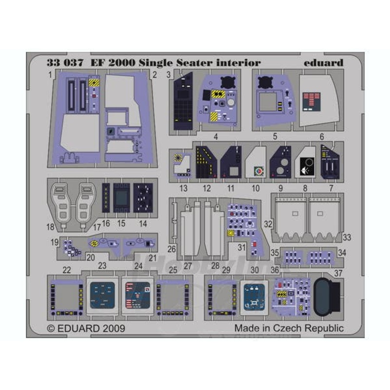 1/32 EF-2000 Typhoon Single Seater Dashboard PE Set S.A. (for Trumpeter)