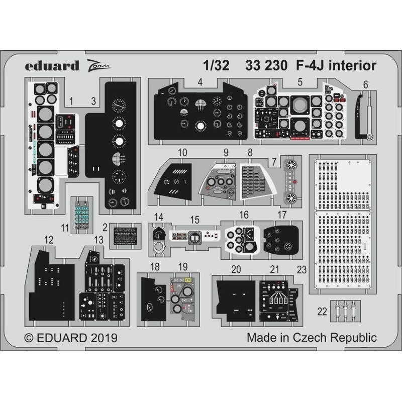 1/32 F-4J Interior Zoom Photo-Etched Parts (for Tamiya)