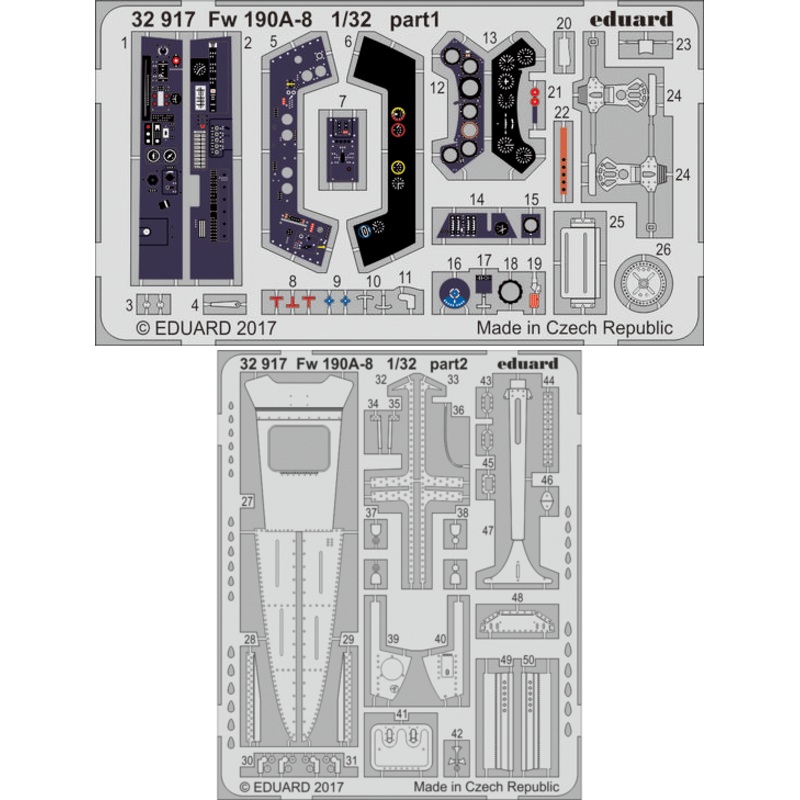 1/32 Fw 190A-8 Photo-Etched Parts (for Revell)