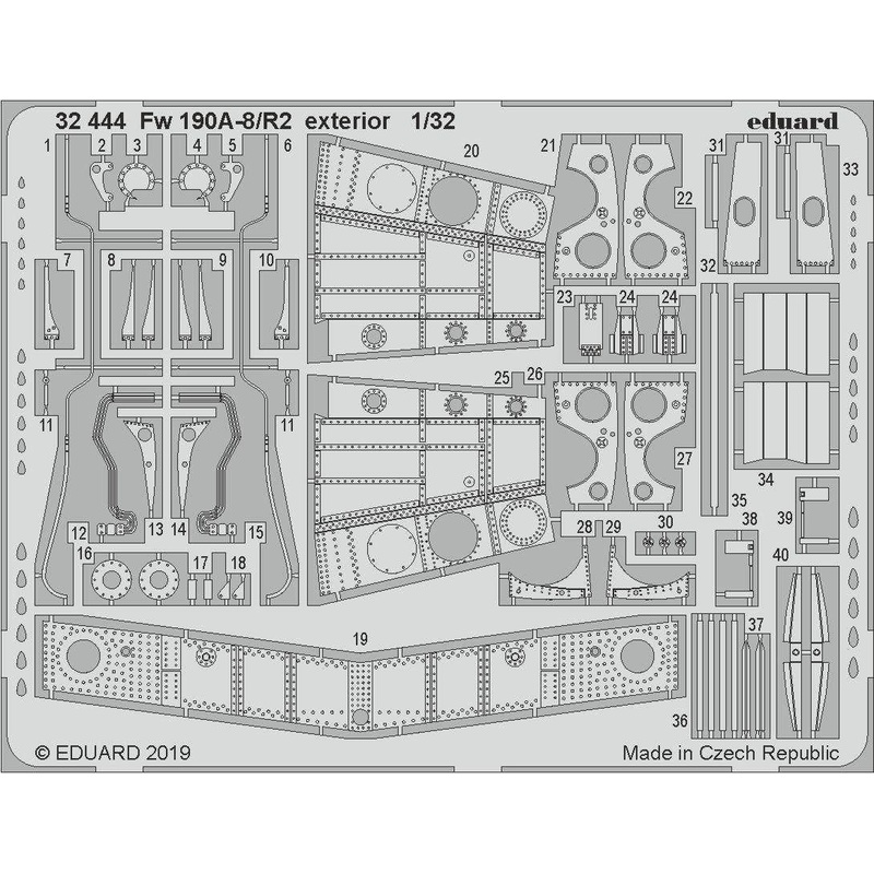 1/32 Fw 190A-8/R2 Exterior Photo-Etched Parts (for Revell)