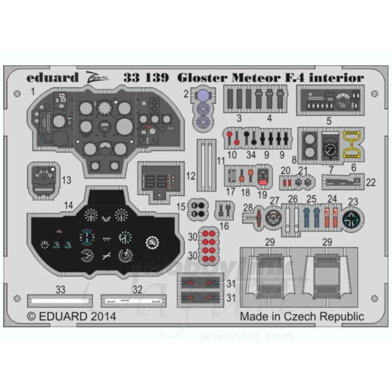 1/32 Gloster Meteor F.4 Interior S.A. (for HK Models)