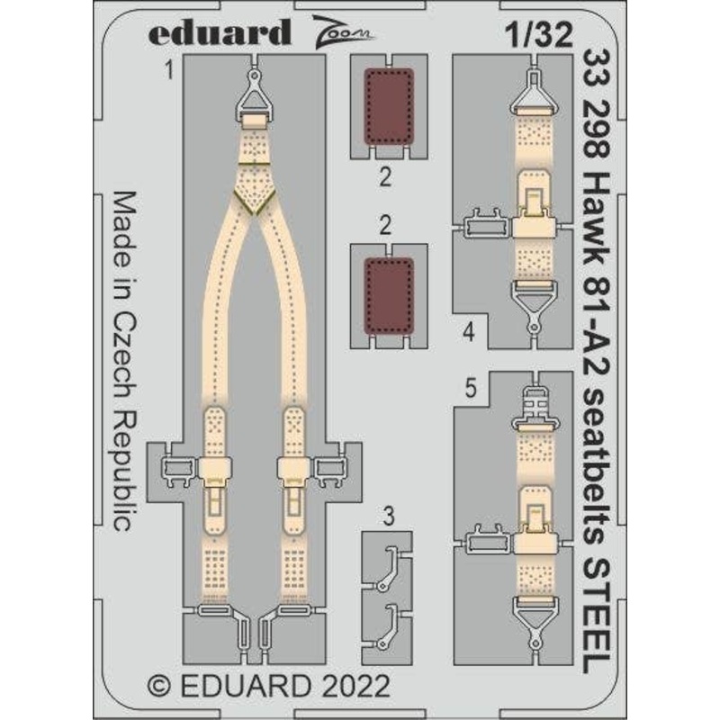 1/32 Hawk 81-A2 seatbelts STEEL (for GREAT WALL HOBBY)
