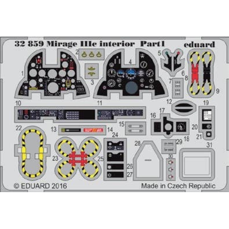1/32 Mirage IIIc Interior Italeri 2505